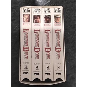 Lonesome Dove Epic Western Mini Series VHS 4 Tape Box Set Cabin Fever
